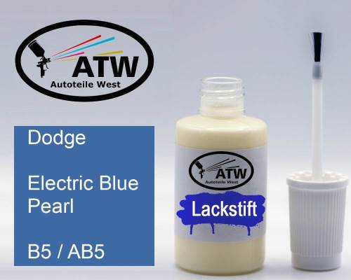 Dodge, Electric Blue Pearl, B5 / AB5: 20ml Lackstift, von ATW Autoteile West.